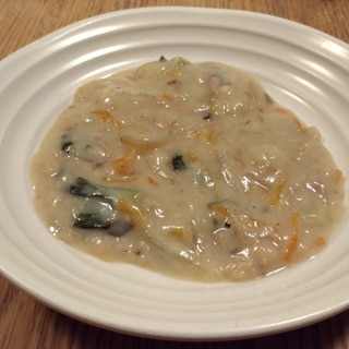 小麦粉で作る「青梗菜とツナのクリーム煮」